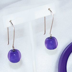 Strut Emporium / Zsiska Purple Round Bead Earring